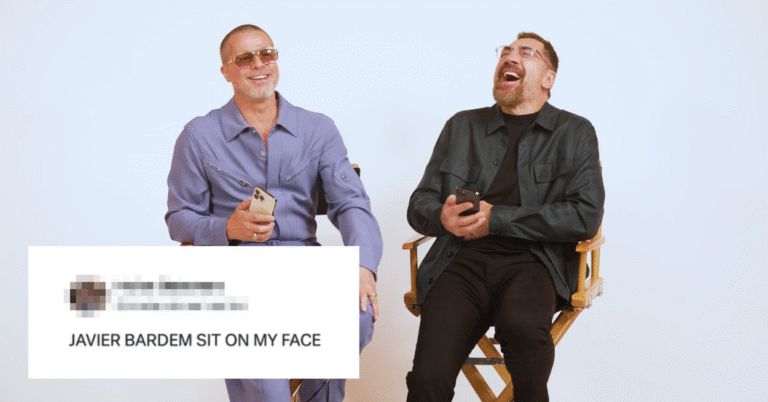 Brad Pitt y Javier Bardem leen tweets apasionados sobre F1