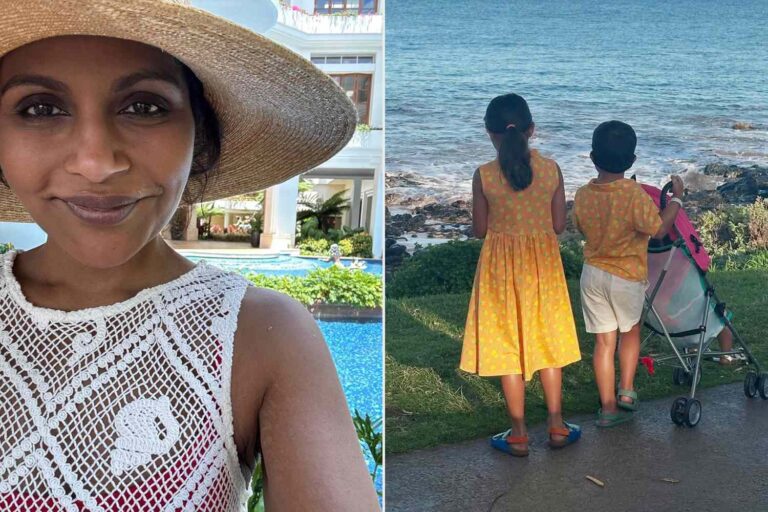 Mindy Kaling viaja a 'paraiso' con sus tres hijos: ¡mira las fotos!