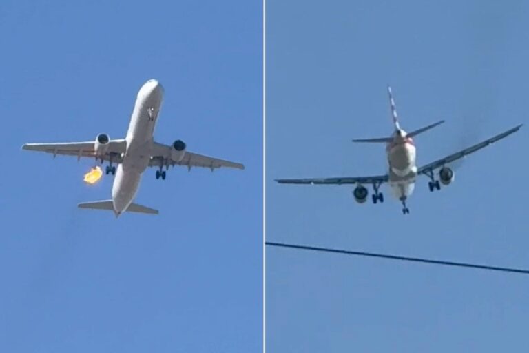 Vuelo de American Airlines Regresa para Aterrizaje de Emergencia Tras Incendio en el Motor