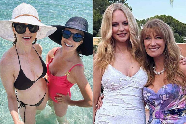 Heather Graham y Jane Seymour derrochan energía en bañador durante sus vacaciones en Italia