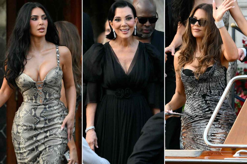 Kim y Khloé Kardashian deslumbran con elegantes vestidos en la boda de Lauren Sánchez y Jeff Bezos