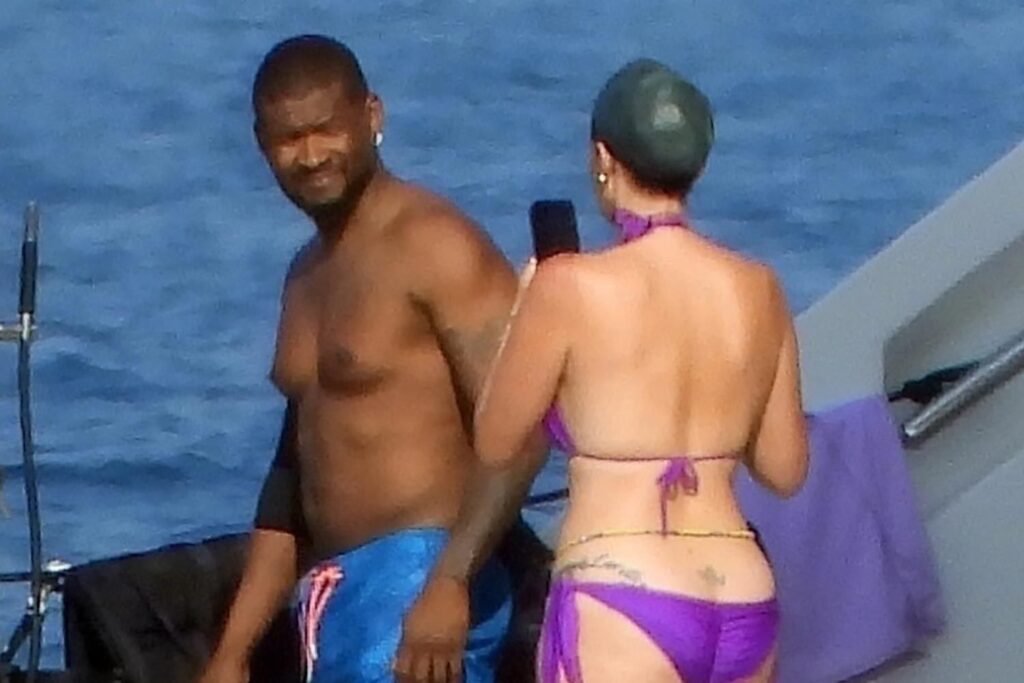 Usher y su esposa Jennifer Goicoechea lucen su figura en un lujoso yate en Italia