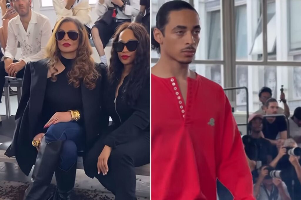 Tina Knowles Apoya a Su Nieto Julez Smith en la Pasarela de la Semana de la Moda de París