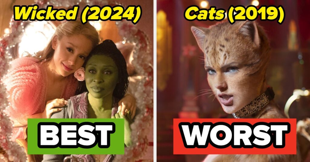 11 Adaptaciones Cinematográficas de Musicals que Fueron un Éxito y 11 que Fracasaron en la Pantalla