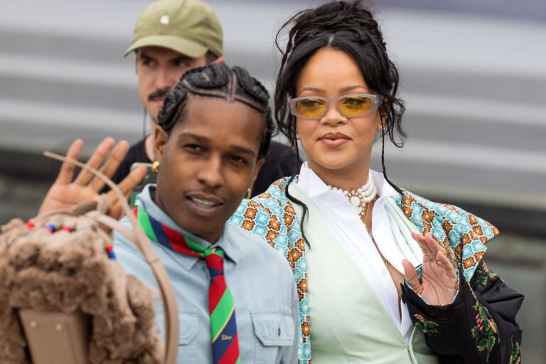 Rihanna y A$AP Rocky deslumbran con su estilo en el desfile de Dior en París durante el embarazo