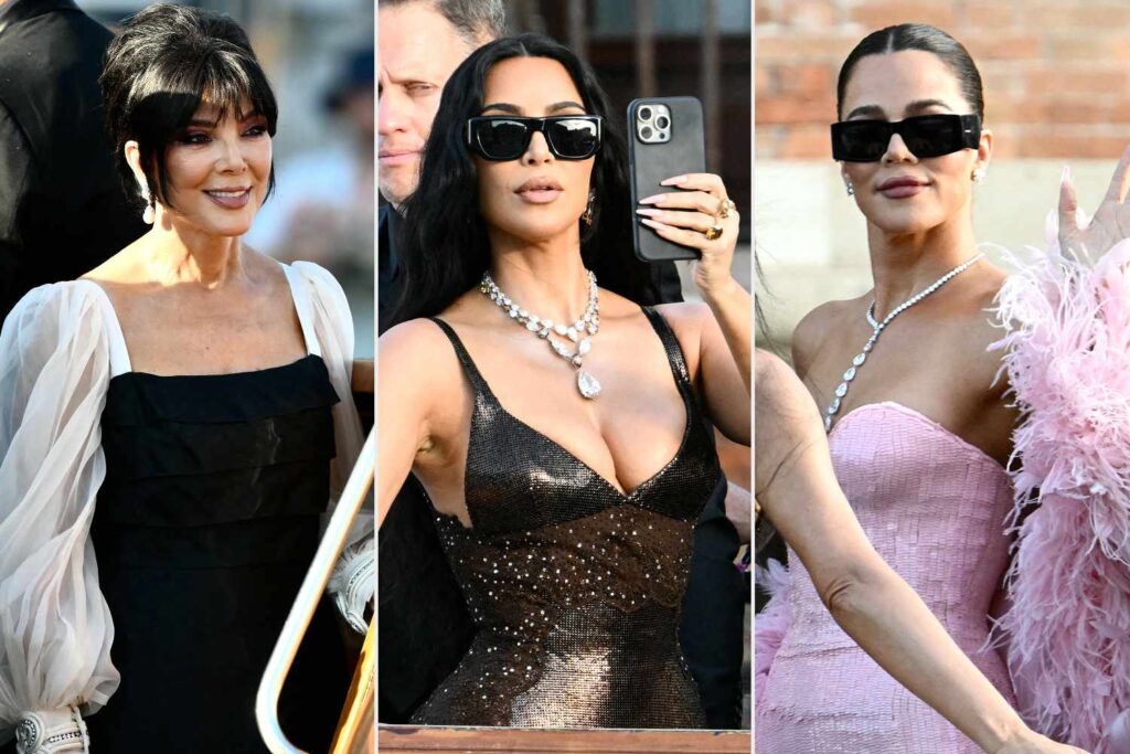 Kim, Khloé Kardashian y Kris Jenner deslumbran en la boda de Lauren Sánchez y Jeff Bezos en Venecia