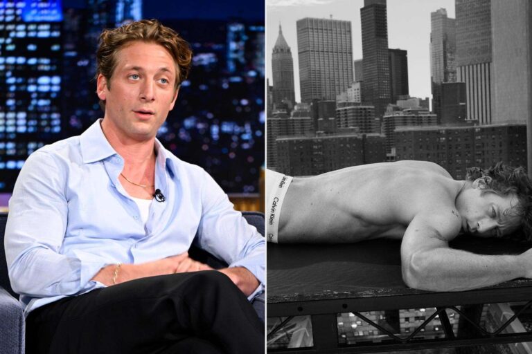 Jeremy Allen White reacciona a su cartel de ropa interior CK en un momento privado