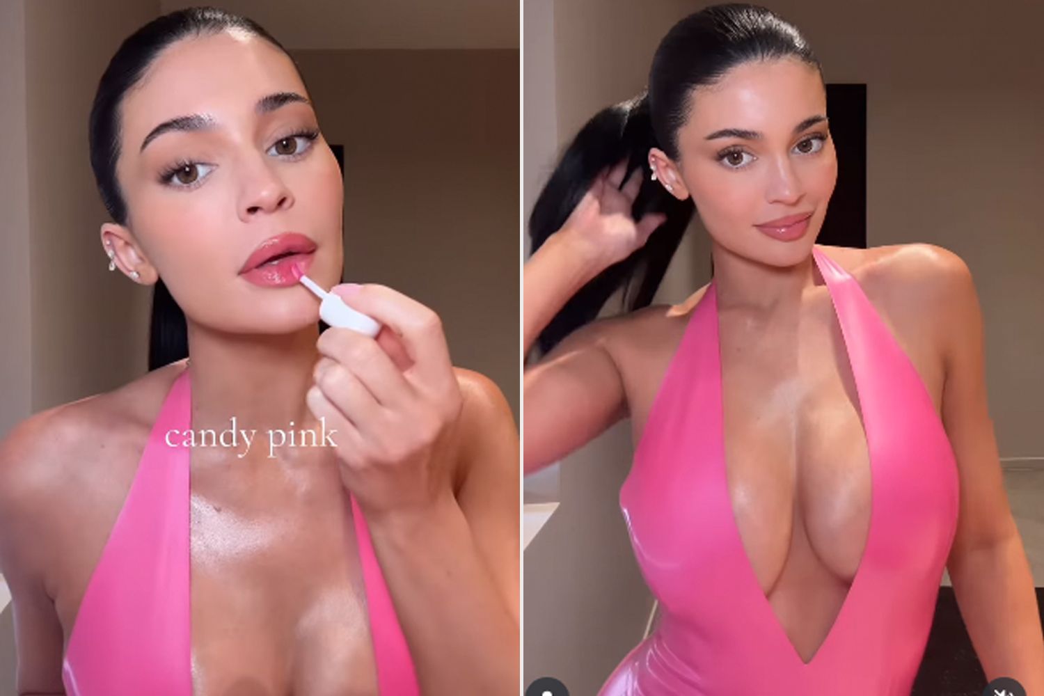 Kylie Jenner deslumbra con un impresionante vestido de látex tras revelar detalles de su aumento de senos