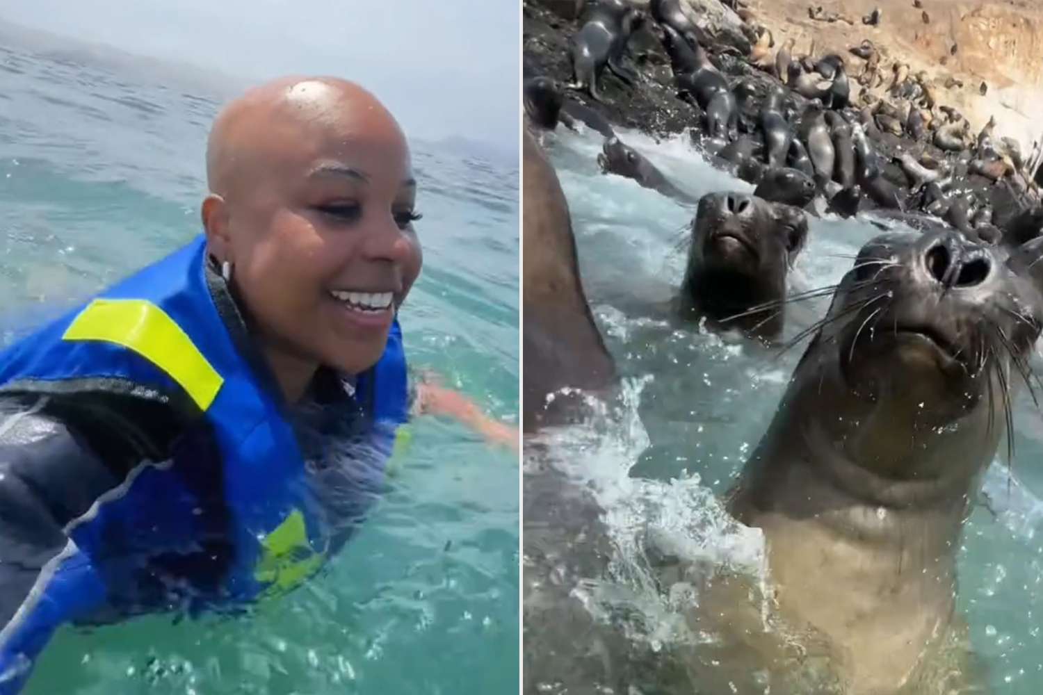 Dejó su trabajo para viajar sola a los 30 y ahora nada con leones marinos en Perú