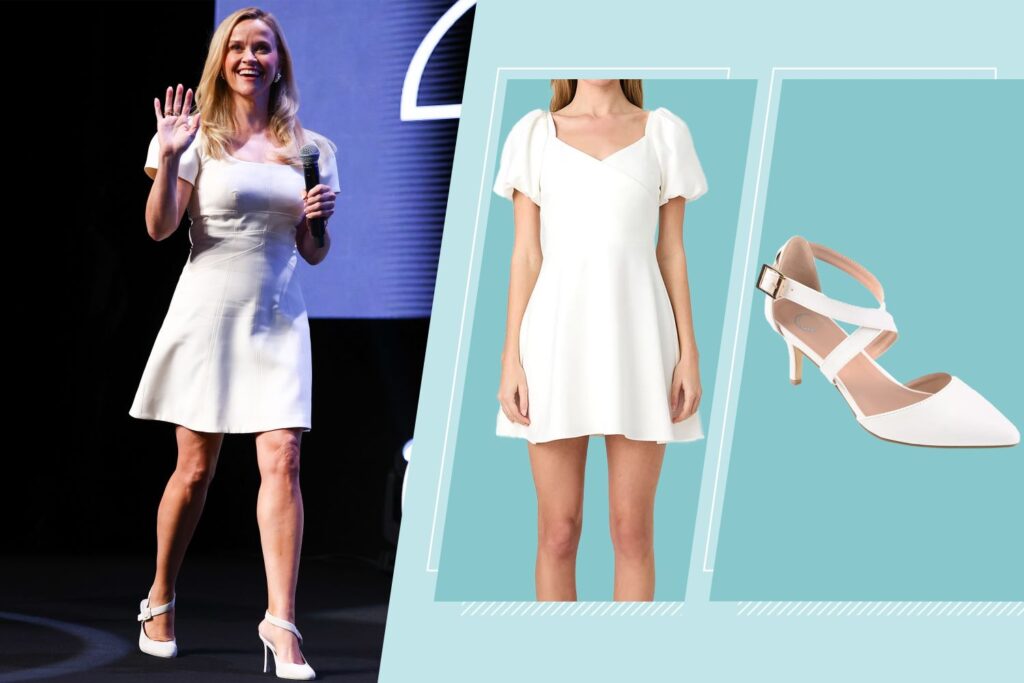 El vestido blanco de Reese Witherspoon que inspira este estilo de mangas abullonadas por menos de $100